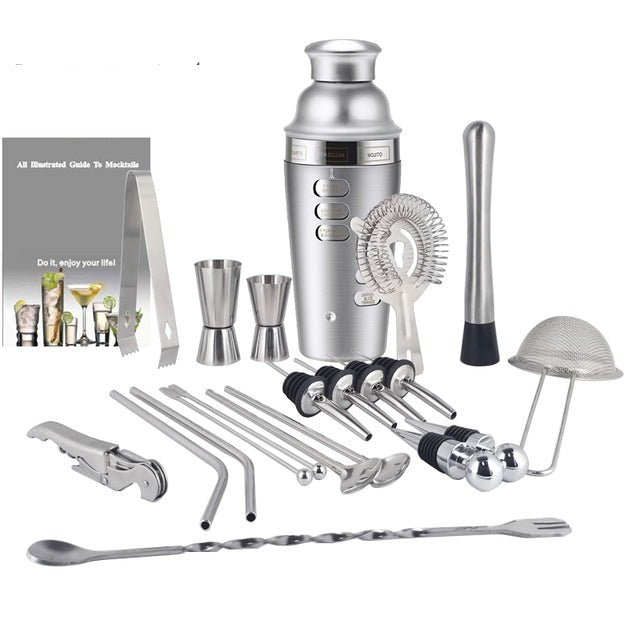 Royallure 22-Piece Cocktail Shaker Set, Professional Mixology Bar Tool Kit 26