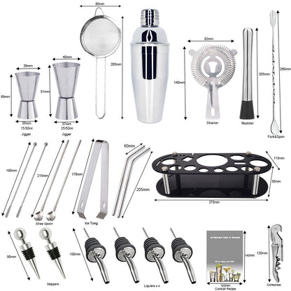 Royallure 22-Piece Cocktail Shaker Set, Professional Mixology Bar Tool Kit 3
