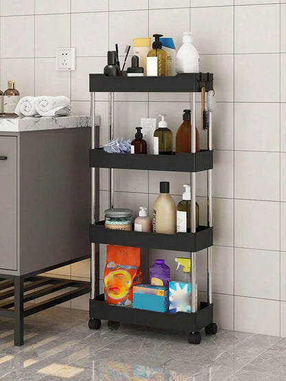 Royallure 3-Tier Rolling Utility Cart with Wheels – Slim Storage Rack for Kitchen, Bathroom, and Living Room 1