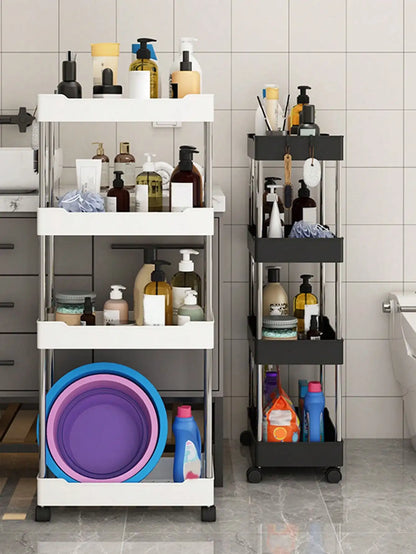 Royallure 3-Tier Rolling Utility Cart with Wheels – Slim Storage Rack for Kitchen, Bathroom, and Living Room 2
