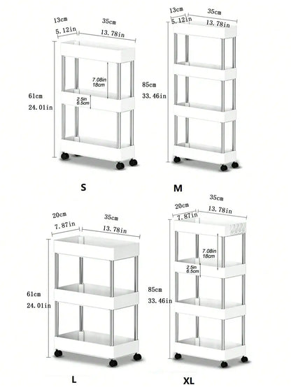 Royallure 3-Tier Rolling Utility Cart with Wheels – Slim Storage Rack for Kitchen, Bathroom, and Living Room 5