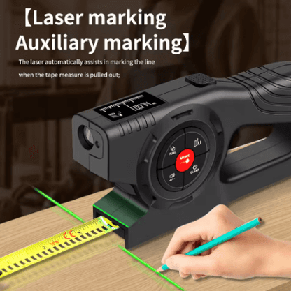 Royallure 3-in-1 Digital Laser Tape Measure – Accurate Distance Meter, Digital Tape, and Rolling Ruler for Easy Measurement 0