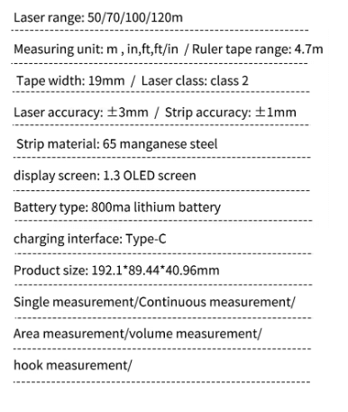 Royallure 3-in-1 Digital Laser Tape Measure – Accurate Distance Meter, Digital Tape, and Rolling Ruler for Easy Measurement 3
