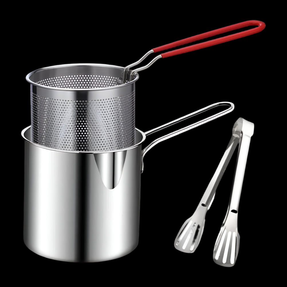Royallure 304 Stainless Steel Frying Pan Set – Multi-Functional Kitchen Cooking Tool for Frying and Boiling 7
