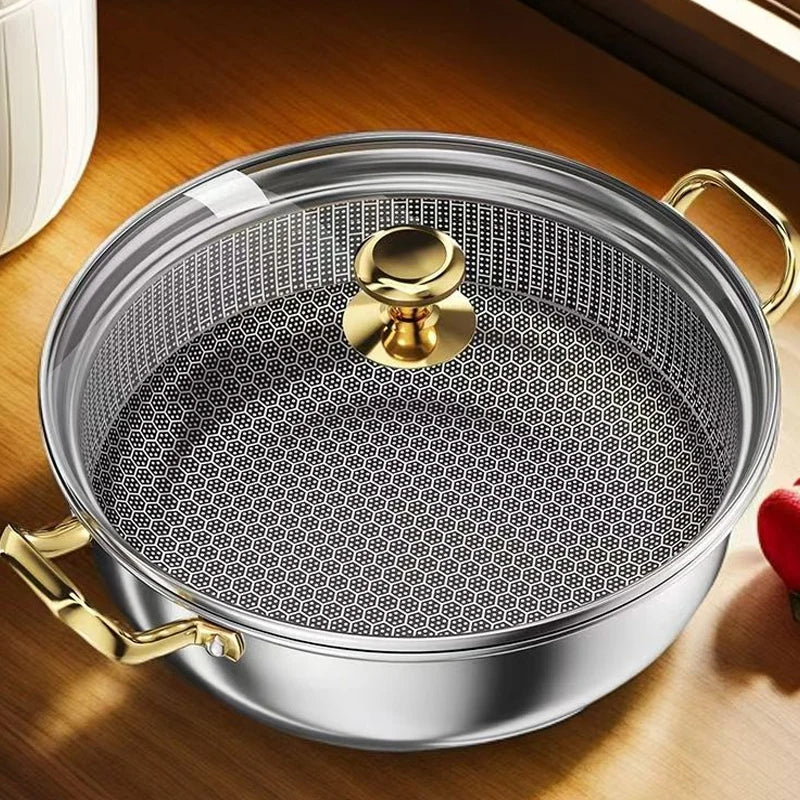 Royallure 30cm Non-Stick Frying Pan with Tempered Glass Lid – Best Non Stick Pan for Induction and Gas Stoves 0