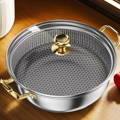 Royallure 30cm Non-Stick Frying Pan with Tempered Glass Lid – Best Non Stick Pan for Induction and Gas Stoves 0
