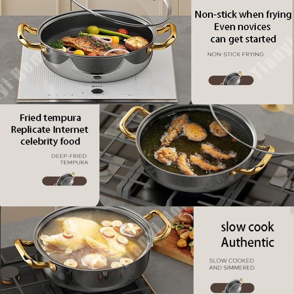 Royallure 30cm Non-Stick Frying Pan with Tempered Glass Lid – Best Non Stick Pan for Induction and Gas Stoves 4