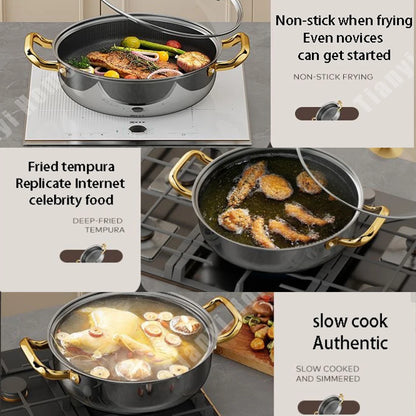 Royallure 30cm Non-Stick Frying Pan with Tempered Glass Lid – Best Non Stick Pan for Induction and Gas Stoves 4