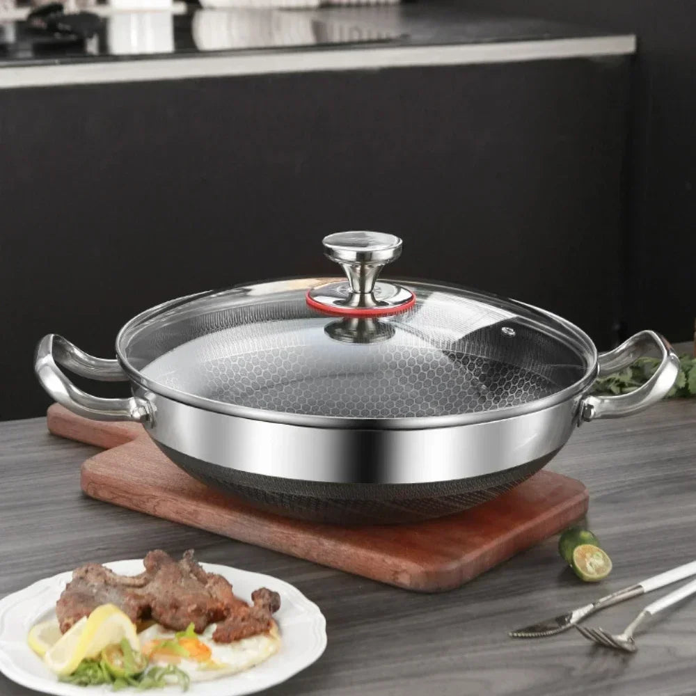 Royallure 32cm Non-Stick Frying Pan with Honeycomb Bottom – Best Non Stick Pan for Induction and Gas Stoves 1
