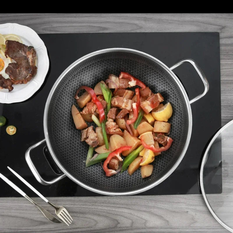 Royallure 32cm Non-Stick Frying Pan with Honeycomb Bottom – Best Non Stick Pan for Induction and Gas Stoves 5