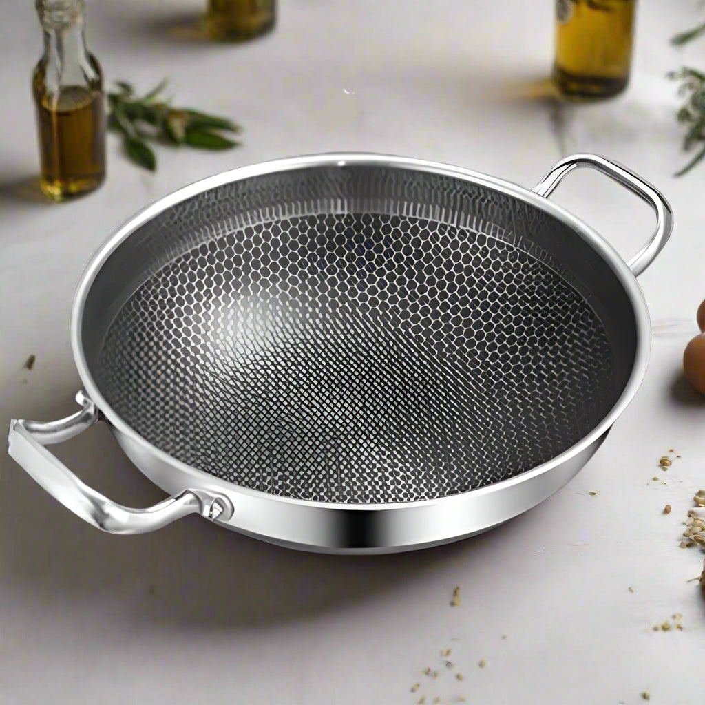 Royallure 32cm Non-Stick Frying Pan with Honeycomb Bottom – Best Non Stick Pan for Induction and Gas Stoves 6