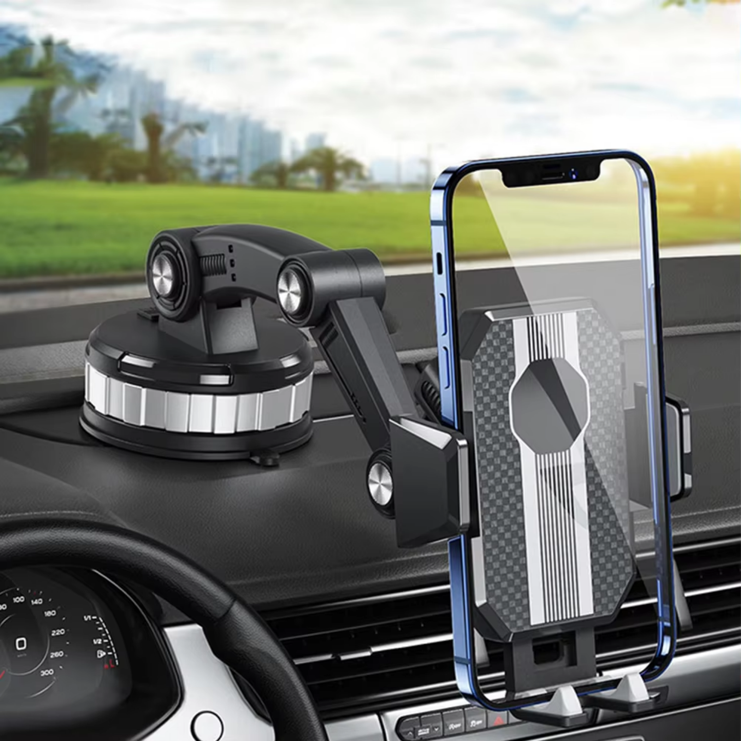 Royallure 360° Rotatable Car Phone Holder with Strong Suction for Dashboard 0