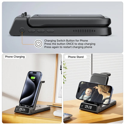 Royallure 3 in 1 Wireless Charging Station for iPhone, Apple Watch & AirPods - Fast 10W Wireless Charger with Safety Features 2