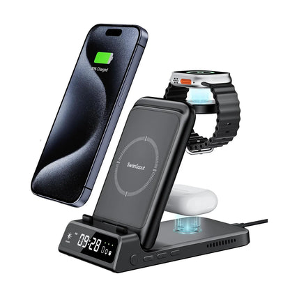 Royallure 3 in 1 Wireless Charging Station for iPhone, Apple Watch & AirPods - Fast 10W Wireless Charger with Safety Features 6