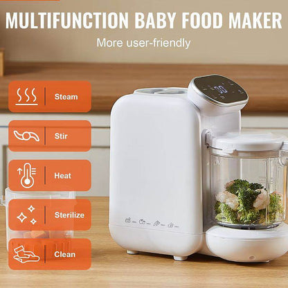 Royallure 5-in-1 Baby Food Maker – Steamer and Blender for Easy Food Puree and Sterilizing, Safe Tritan Container, Intuitive Touch Panel 1