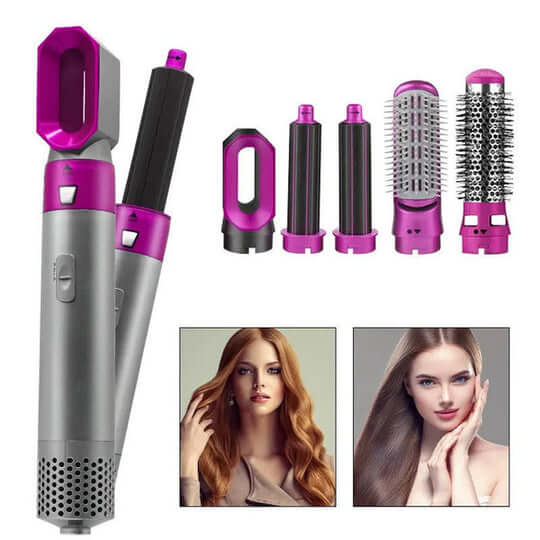 Royallure 5-in-1 Hair Dryer with Curling Iron and Volumizing Brush for All Hair Types – Coanda Effect Technology 2