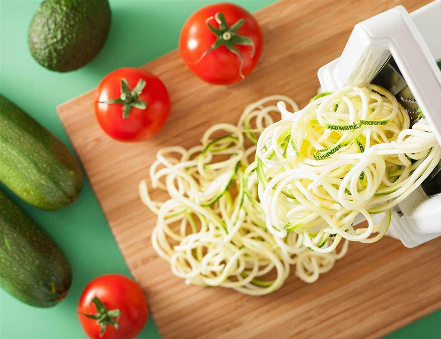 Royallure 7-Blade Vegetable Spiralizer – Zucchini Noodle Maker and Zoodle Maker with Suction Pad and Storage Caddy 5
