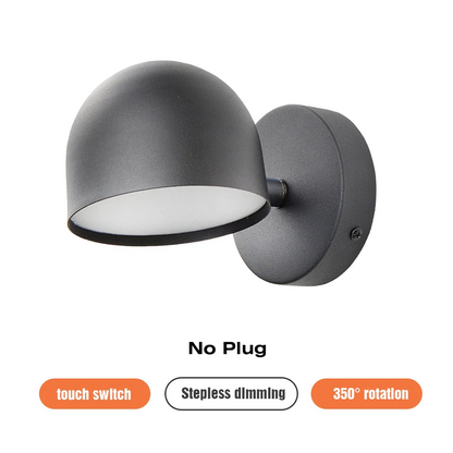 Royallure LED Indoor Wall Lamp 350° Rotatable with Touch Dimming Switch 9W