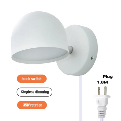 Royallure LED Indoor Wall Lamp 350° Rotatable with Touch Dimming Switch 9W