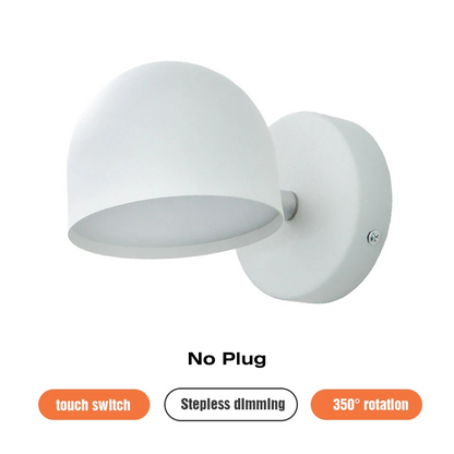 Royallure LED Indoor Wall Lamp 350° Rotatable with Touch Dimming Switch 9W