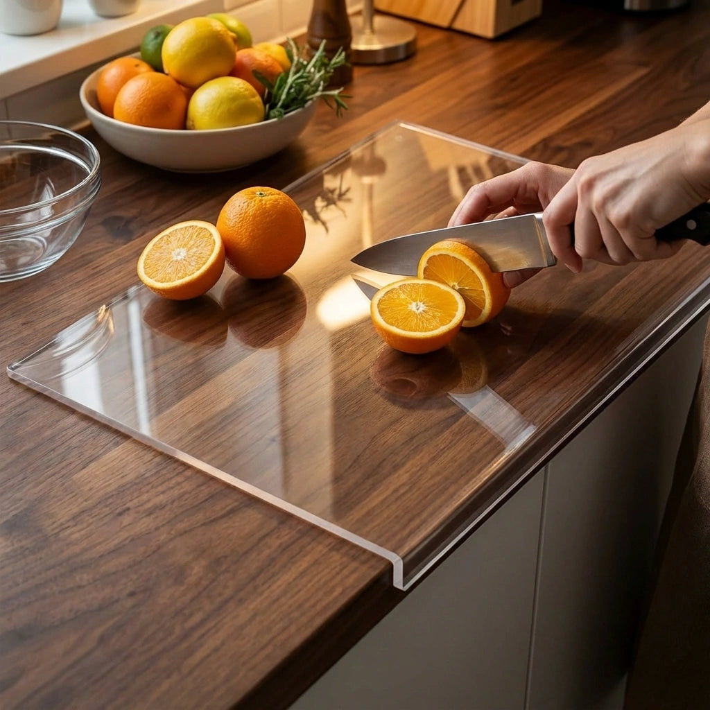 Royallure Acrylic Cutting Board - 60% Thicker Food-Grade Design for Kitchen Protection 0