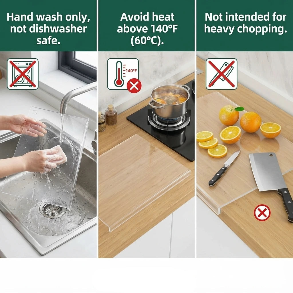 Royallure Acrylic Cutting Board - 60% Thicker Food-Grade Design for Kitchen Protection 4