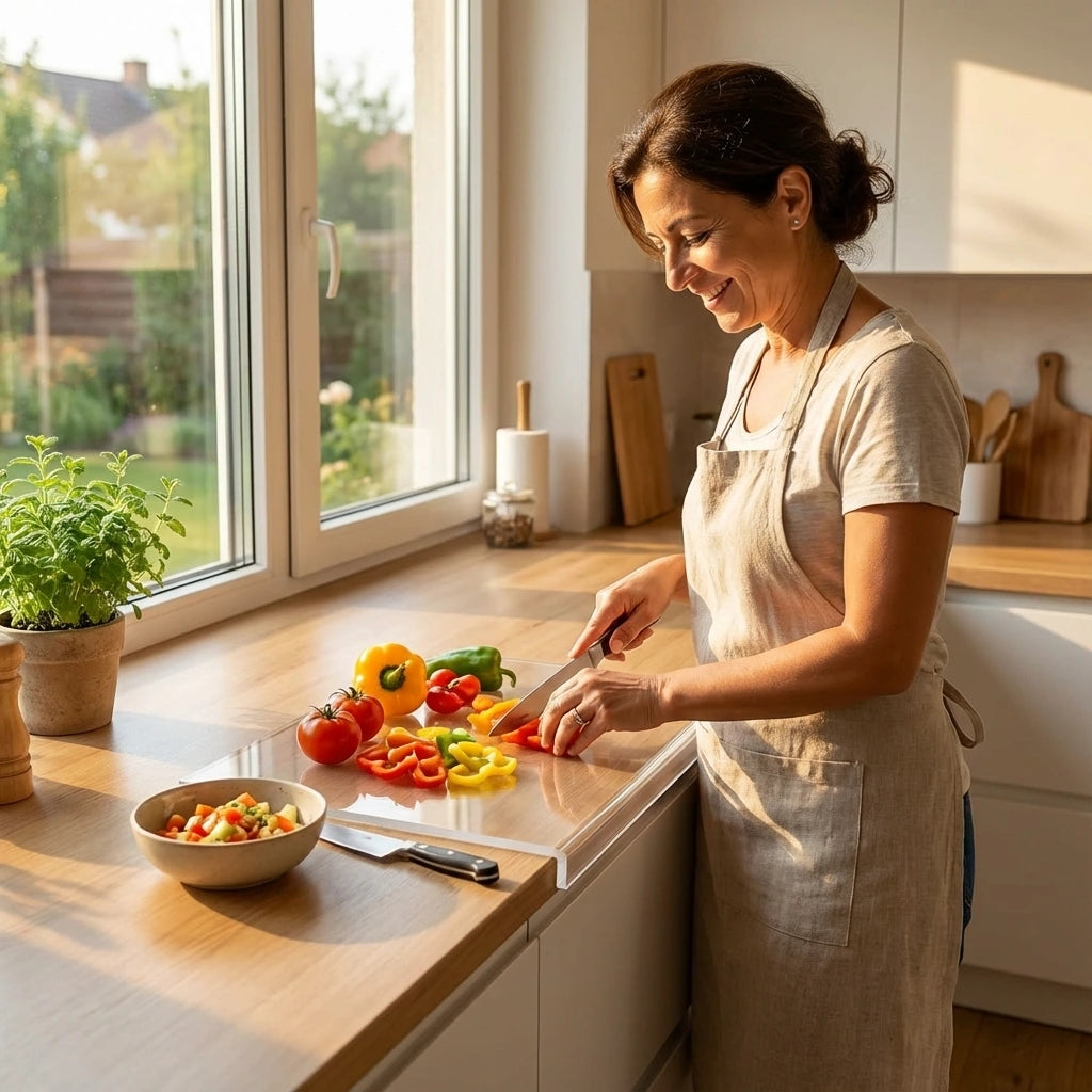 Royallure Acrylic Cutting Board - 60% Thicker Food-Grade Design for Kitchen Protection 6