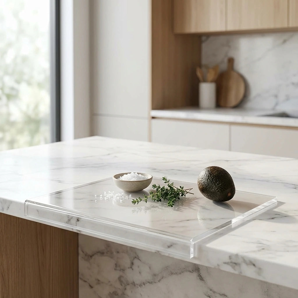 Royallure Acrylic Cutting Board - 60% Thicker Food-Grade Design for Kitchen Protection 7