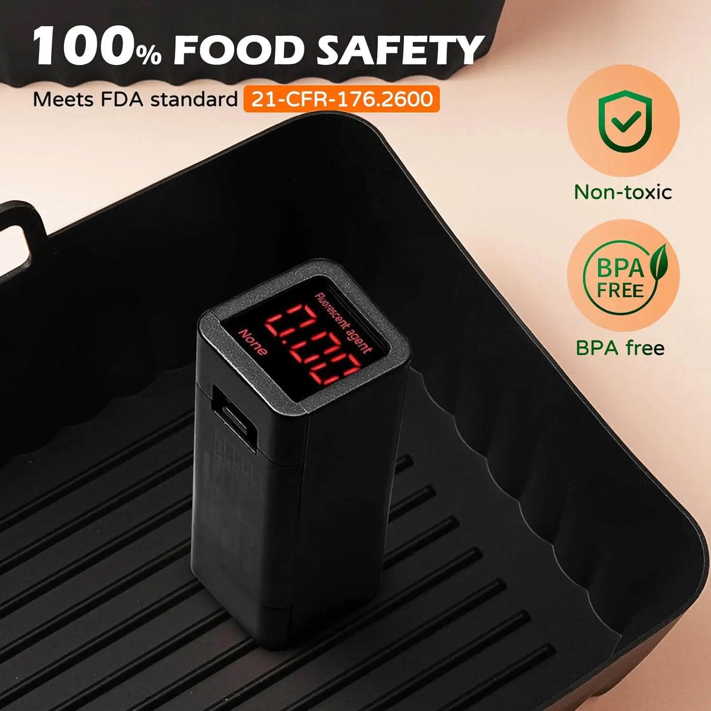 Royallure Air Fryer Accessories Set for Ninja Dual Basket Models – BPA Free, 7.6L-9.5L Compatible, Includes Silicone Inserts and Tools 3