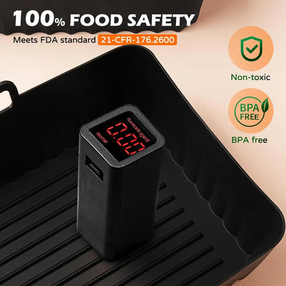 Royallure Air Fryer Accessories Set for Ninja Dual Basket Models – BPA Free, 7.6L-9.5L Compatible, Includes Silicone Inserts and Tools 3
