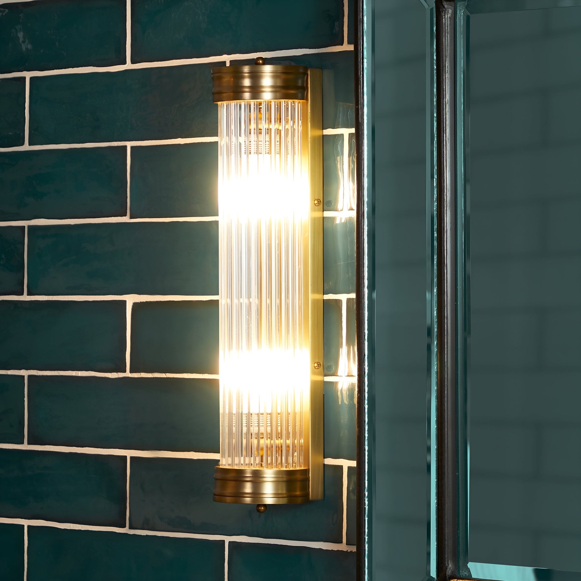 Royallure Art Deco Brass Wall Light Sconce for Bathroom and Living Room Illumination 0