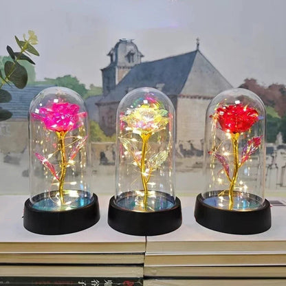 Royallure Artificial Rose LED Light Flower Arrangement for Romantic Home Decor 3
