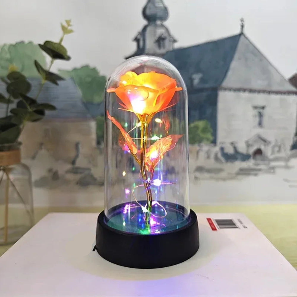 Royallure Artificial Rose LED Light Flower Arrangement for Romantic Home Decor 7