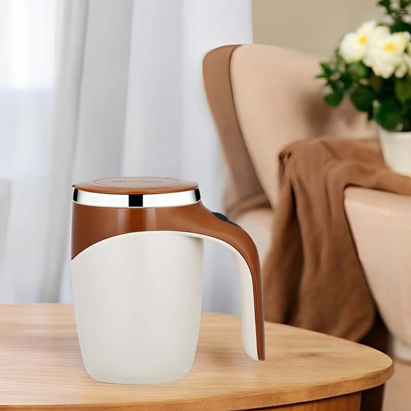 Royallure Automatic Self Stirring Mug – Stainless Steel, Rechargeable, Magnetic Base for Coffee, Tea, and Shakes 0