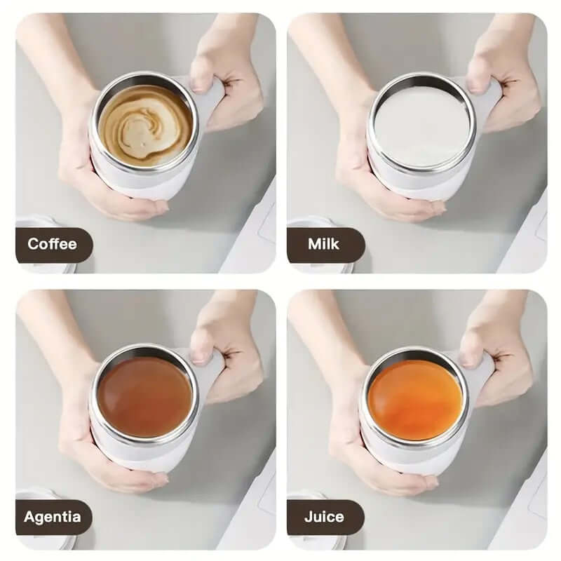 Royallure Automatic Self Stirring Mug – Stainless Steel, Rechargeable, Magnetic Base for Coffee, Tea, and Shakes 5