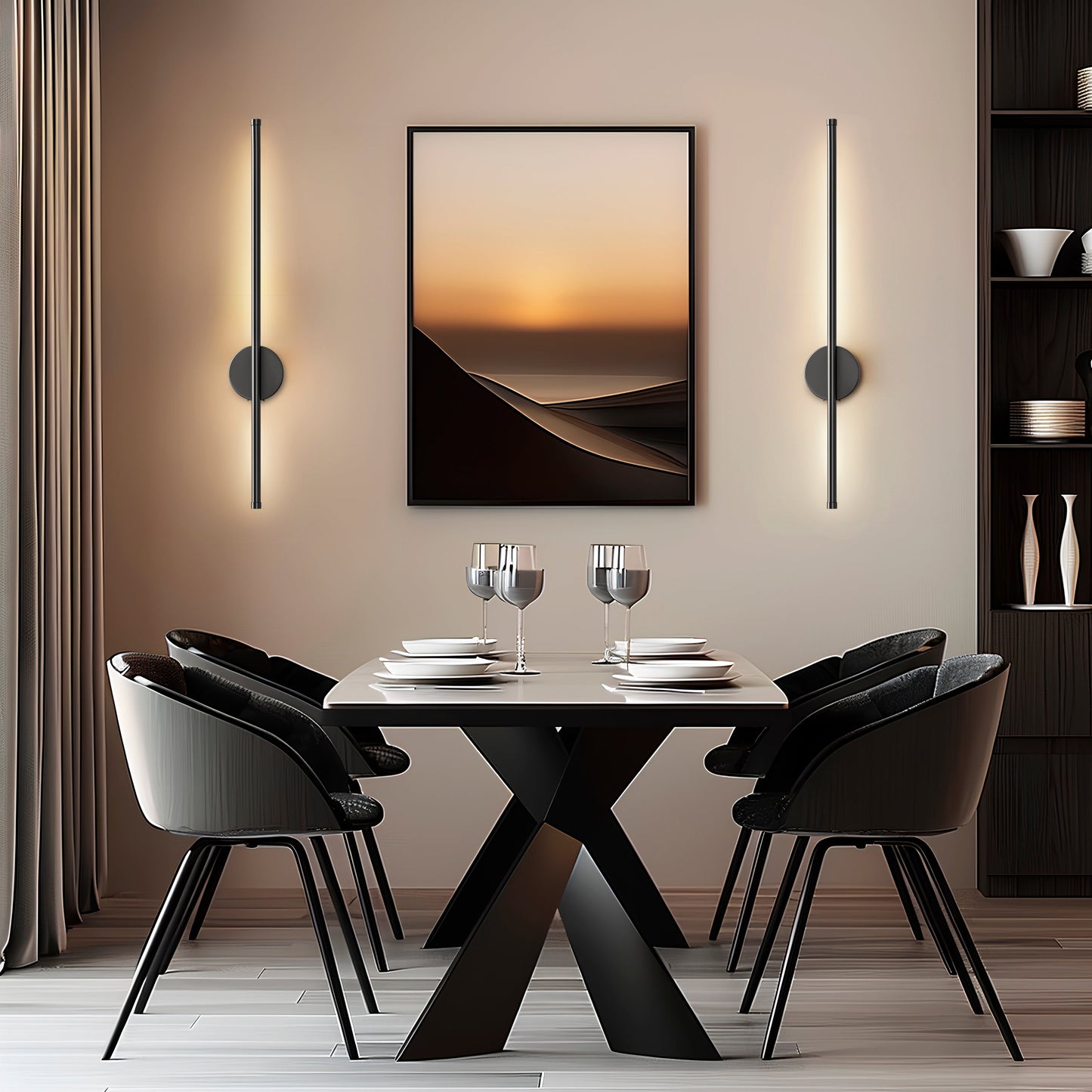 Royallure Battery Operated LED Wall Lights Set - Modern Wall Sconces for Indoor Use 5