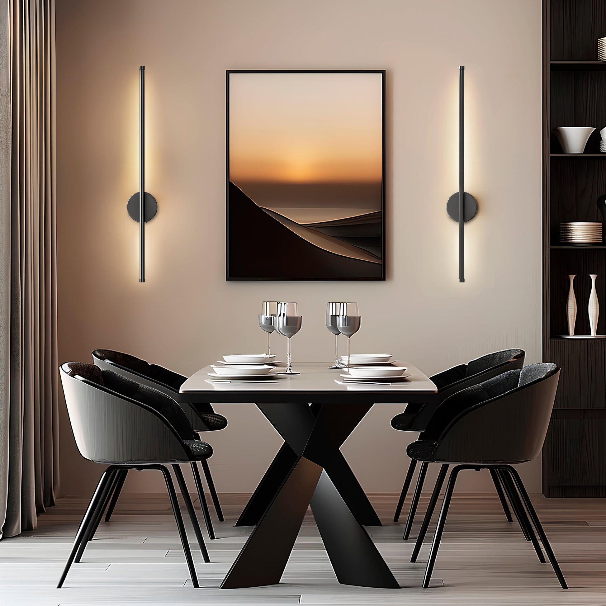 Royallure Battery Operated LED Wall Lights Set - Modern Wall Sconces for Indoor Use 5