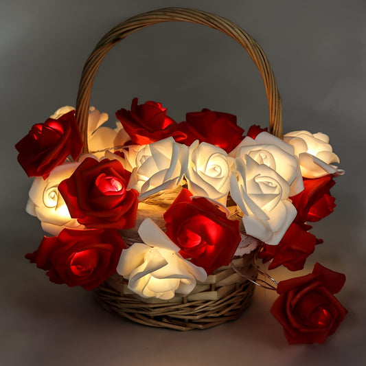 Royallure Battery Powered Rose Fairy Lights for Romantic Home Decor, 3m String 0