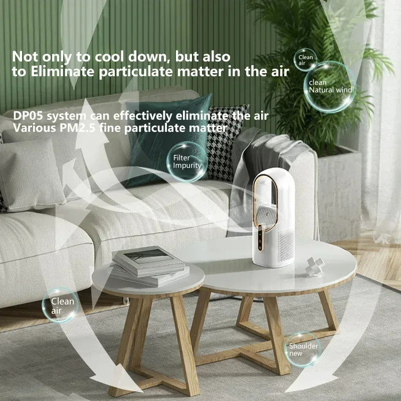 Royallure Bladeless Fan with 6 Speed Settings – Portable Silent Air Cooler and Humidifier for Home and Office 4