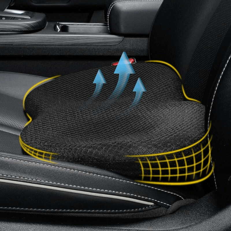 Royallure Car Seat Cushion for Short Drivers – Ergonomic Memory Foam Auto Seat Cushion with Height Elevation and Breathable Fabric 0
