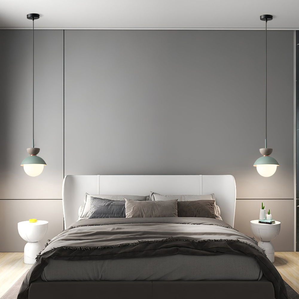 Royallure Colorful Nordic Pendant Light for Kitchen and Dining Spaces, Adjustable Hanging Height 1