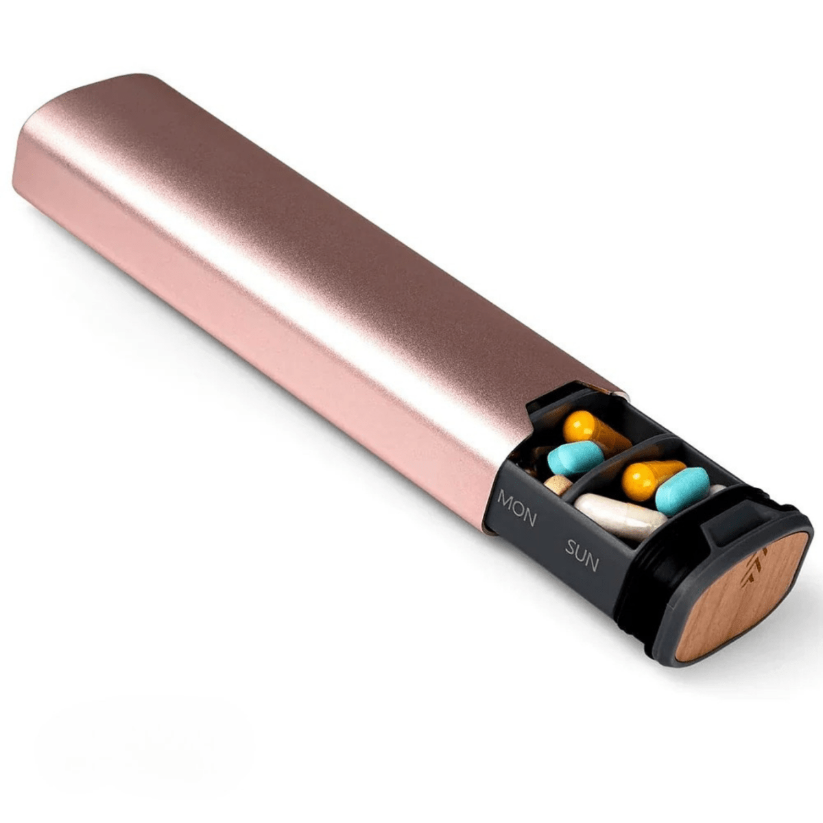 Royallure Compact Weekly Pill Organizer with 7-Day Compartments for Travel and Daily Use 5