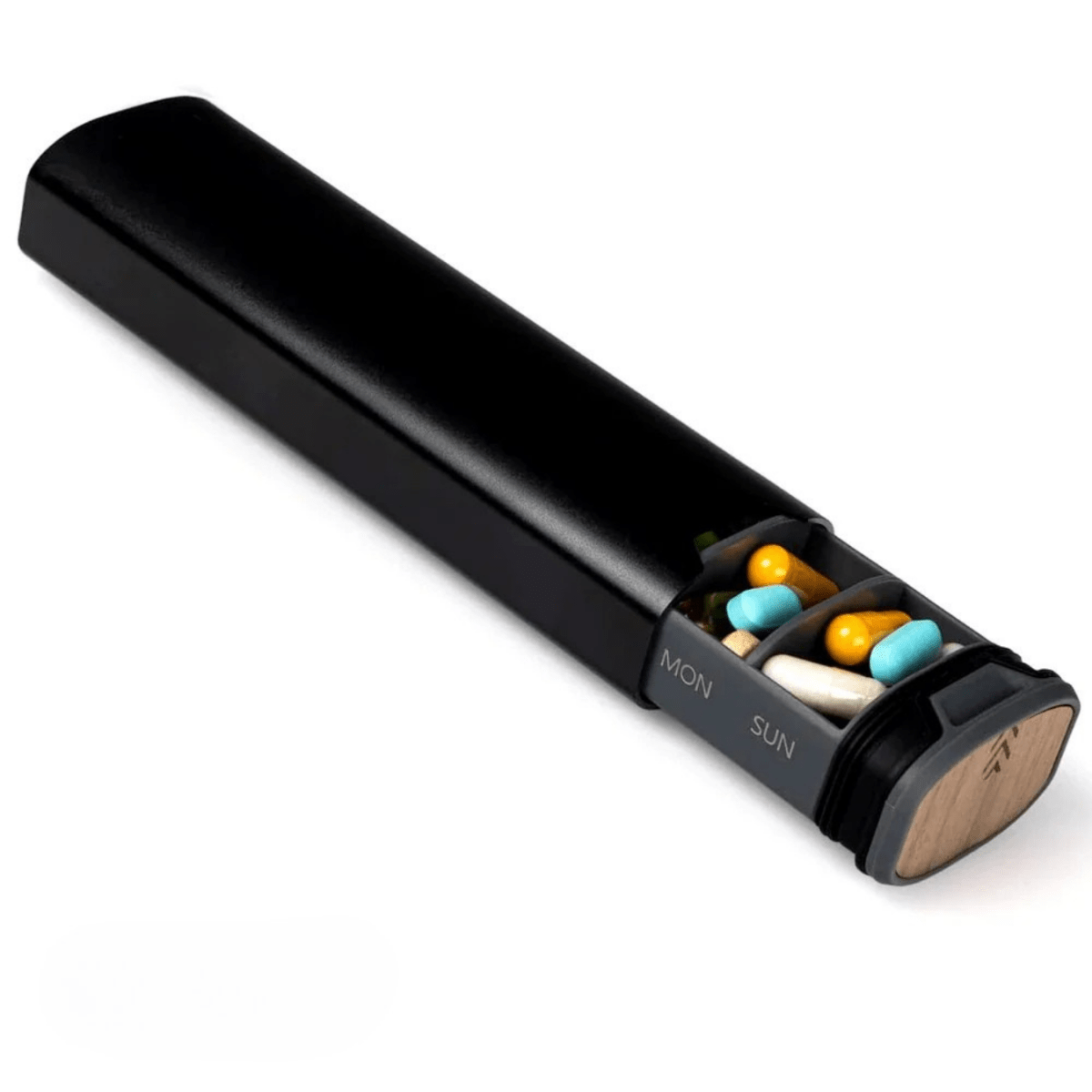 Royallure Compact Weekly Pill Organizer with 7-Day Compartments for Travel and Daily Use 7