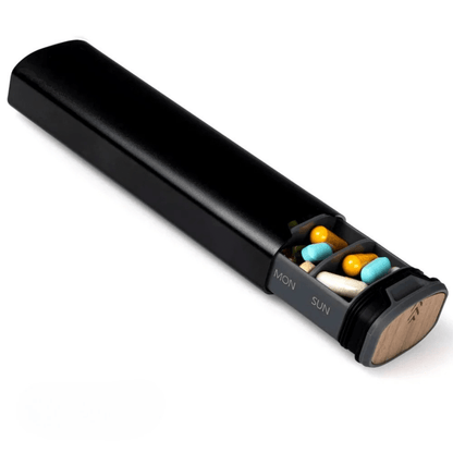 Royallure Compact Weekly Pill Organizer with 7-Day Compartments for Travel and Daily Use 7