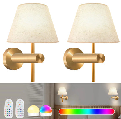Royallure Cordless Rechargeable Wall Lamp – Dimmable RGB Wall Lights with Remote Control for Bedroom and Living Room 7