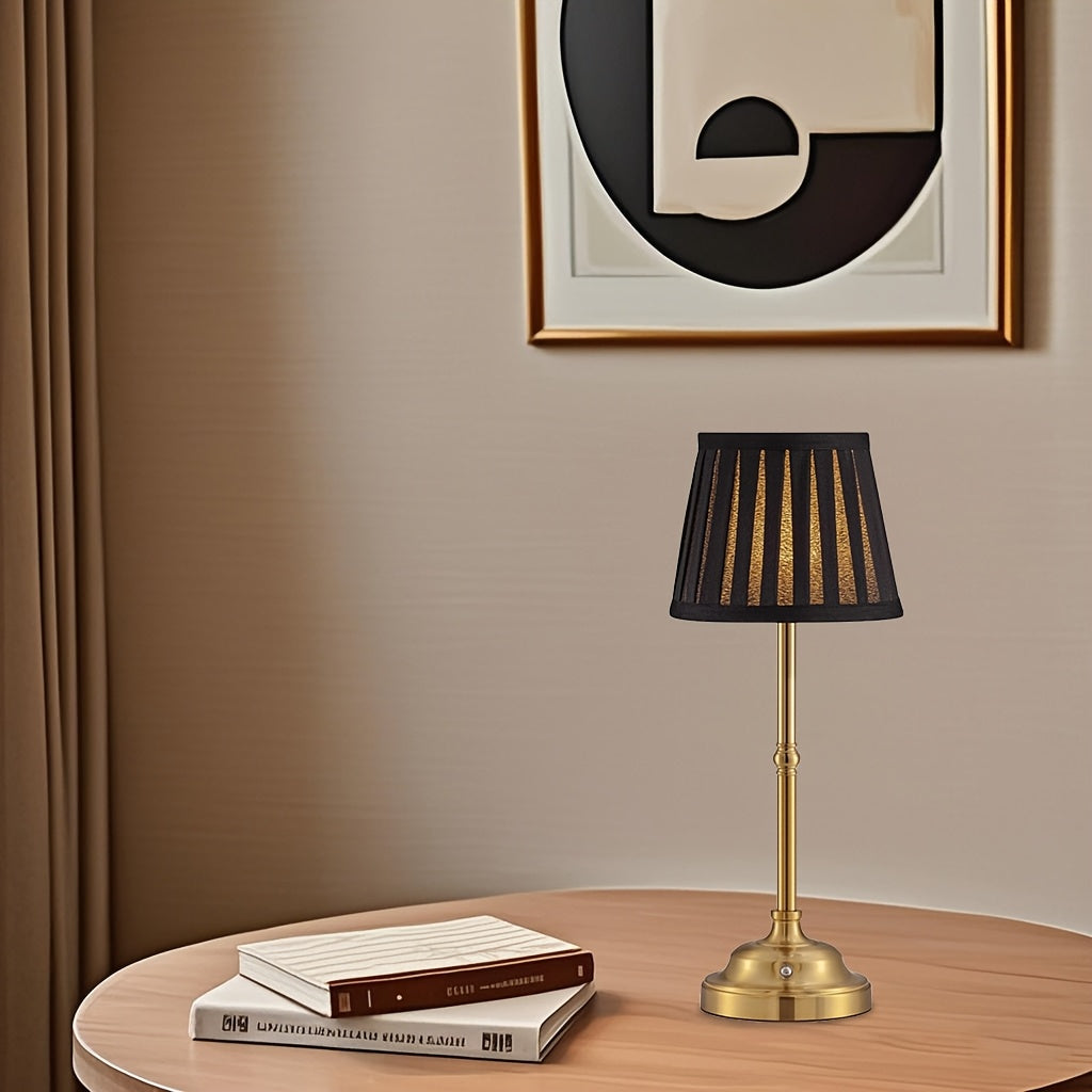 Royallure Cordless Vintage Table Lamp, Touch Dimmable USB-C Charging, Art Deco Design 1