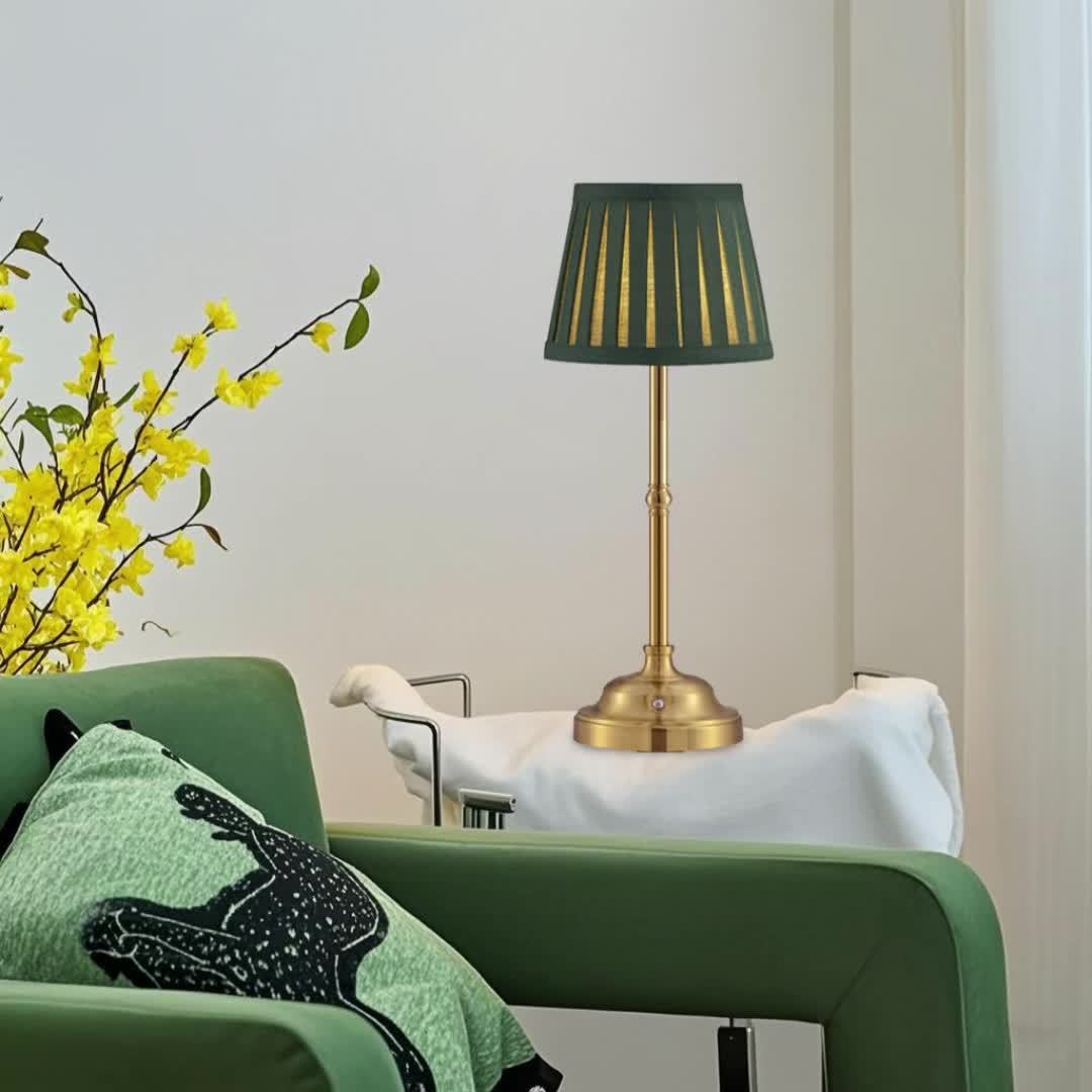 Royallure Cordless Vintage Table Lamp, Touch Dimmable USB-C Charging, Art Deco Design 2