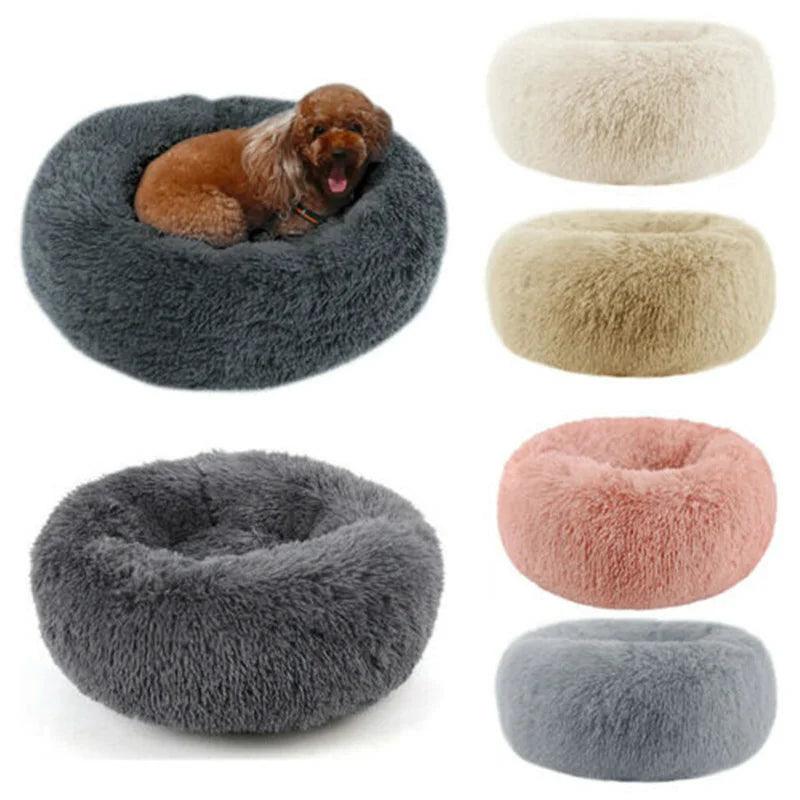 Royallure Cozy Donut Plush Dog Bed for Comfort and Anxiety Relief in Multiple Sizes 1