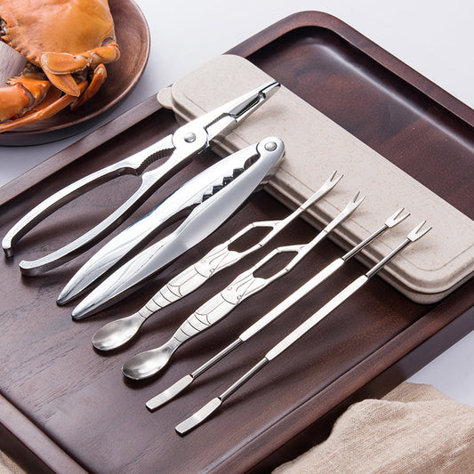 Royallure Crab Cracker Tool Set with Crab Leg Crackers, Lobster Picks, and Spoons 1