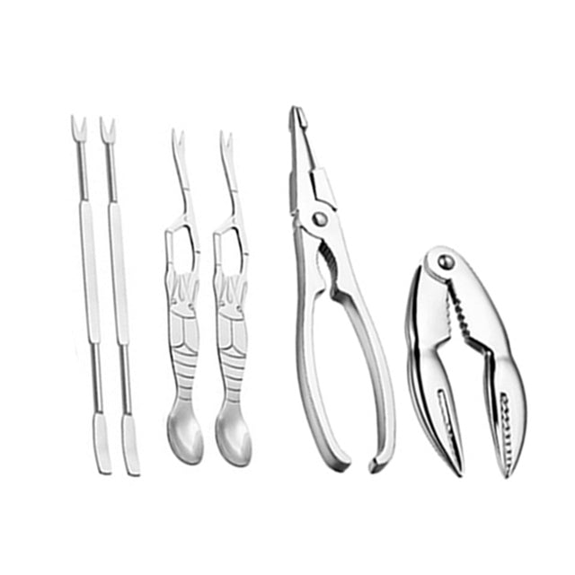 Royallure Crab Cracker Tool Set with Crab Leg Crackers, Lobster Picks, and Spoons 11